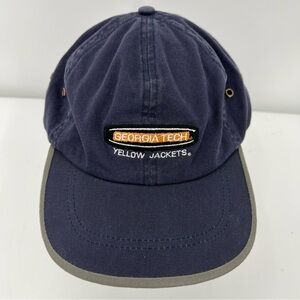Georgia Tech Yellow Jackets Baseball Cap Camp David Blue Adjustable Hat